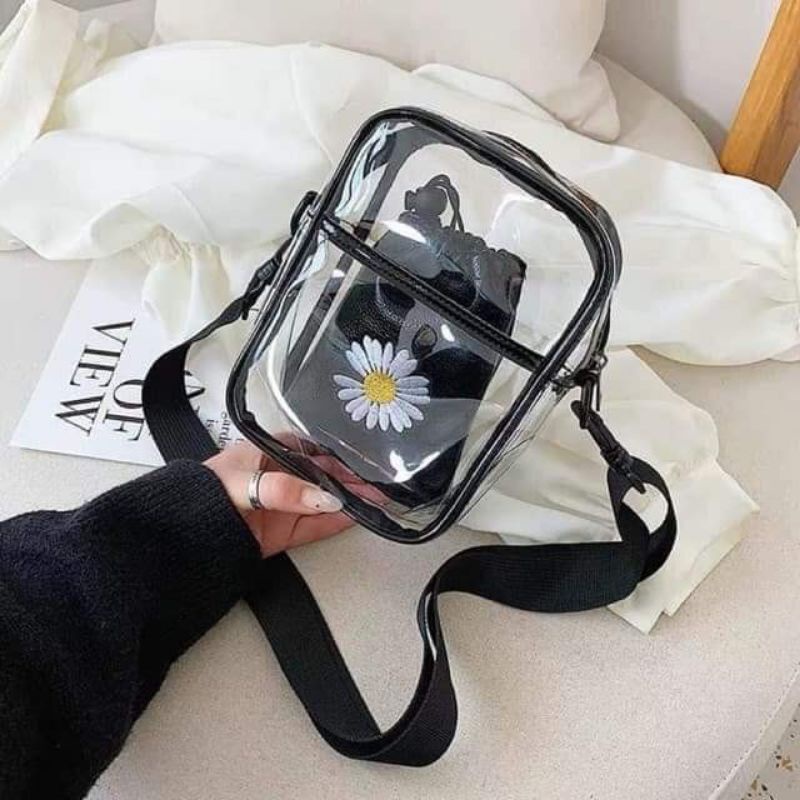 Túi xách nữ đeo chéo ulzzang trong suốt TA035