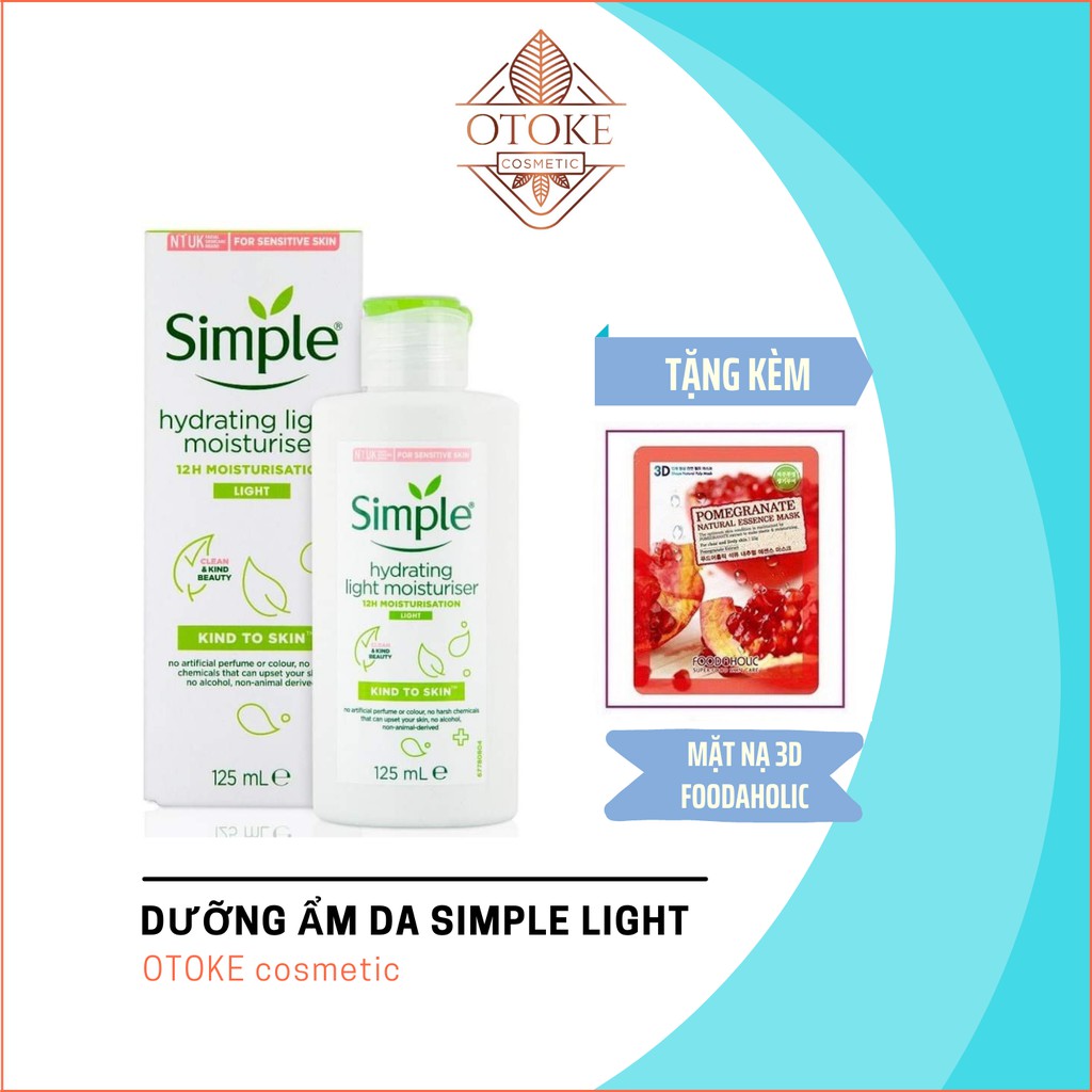 Sữa Dưỡng Da Simple Kind lớn Skin Hydrating Light Moisturiser 125ml