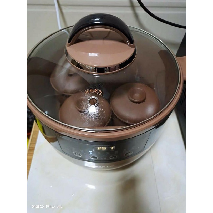 Nồi Chưng Yến, Hầm Cháo Cách Thủy, Nấu Canh Súp Chính Hãng Bear 4.5L  Có Hẹn Giờ - Gồm Thố 4.5L  va 4 Thố 0.5L