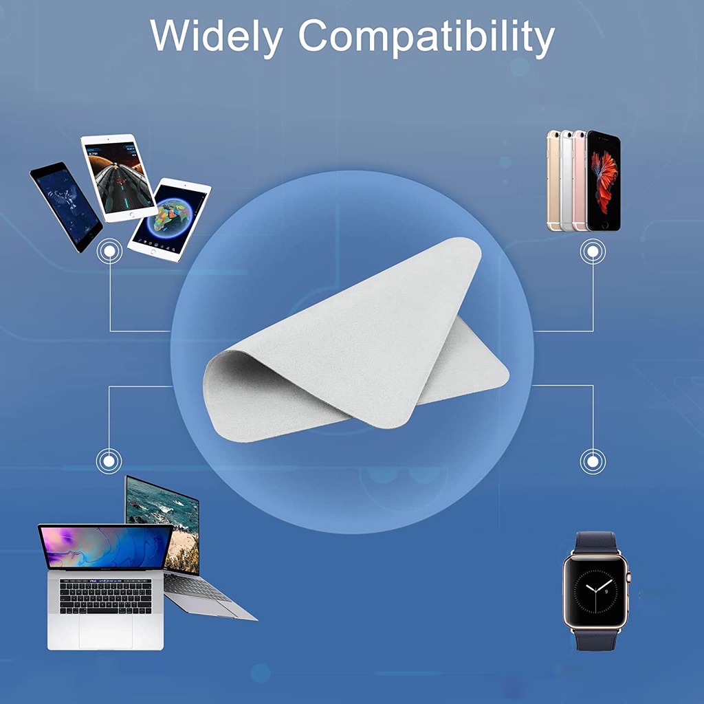 Vải Lau Đánh Bóng Màn Hình Điện Thoại/Máy Tính Bảng/Laptop Chất Liệu Vải Mềm Không Mài