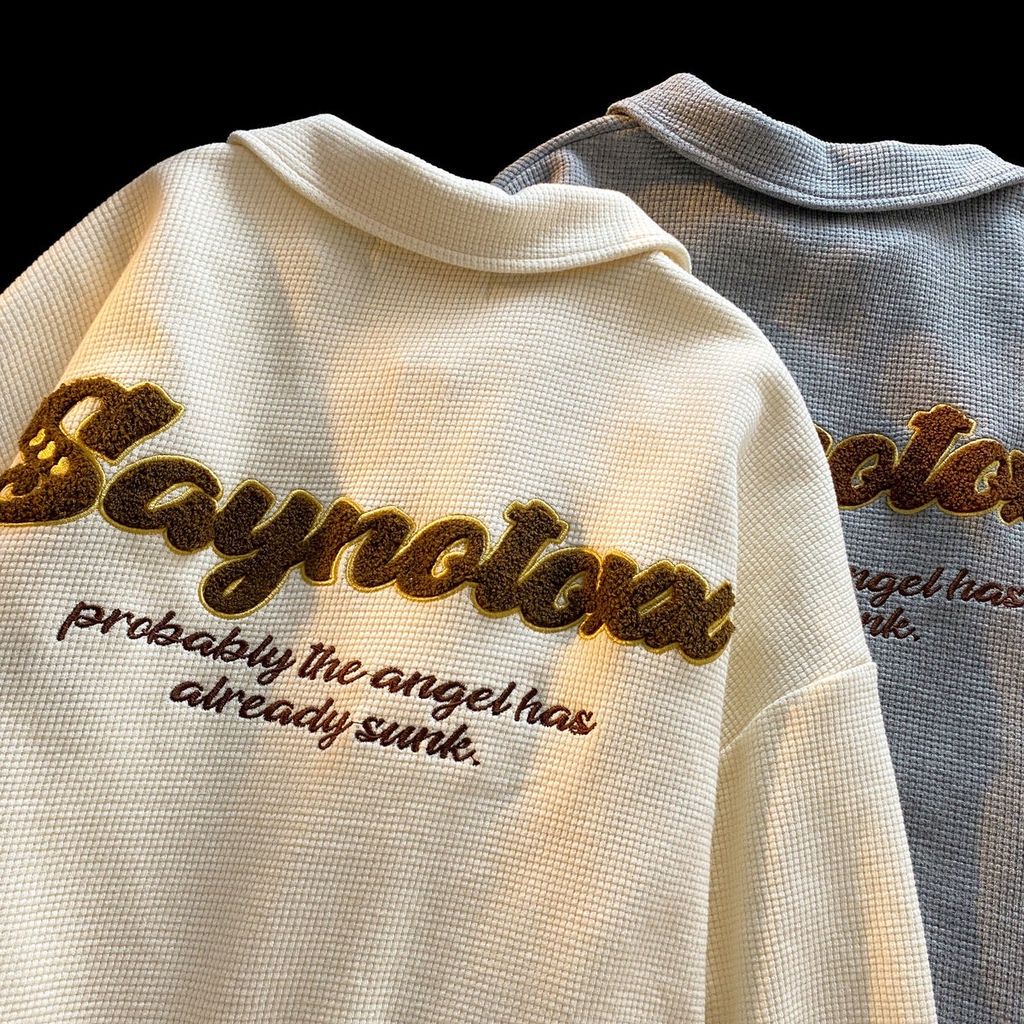 Áo Sweater Mỏng Cổ POLO Thêu Họa Tiết Thời Trang Thu Đông Cho Nữ