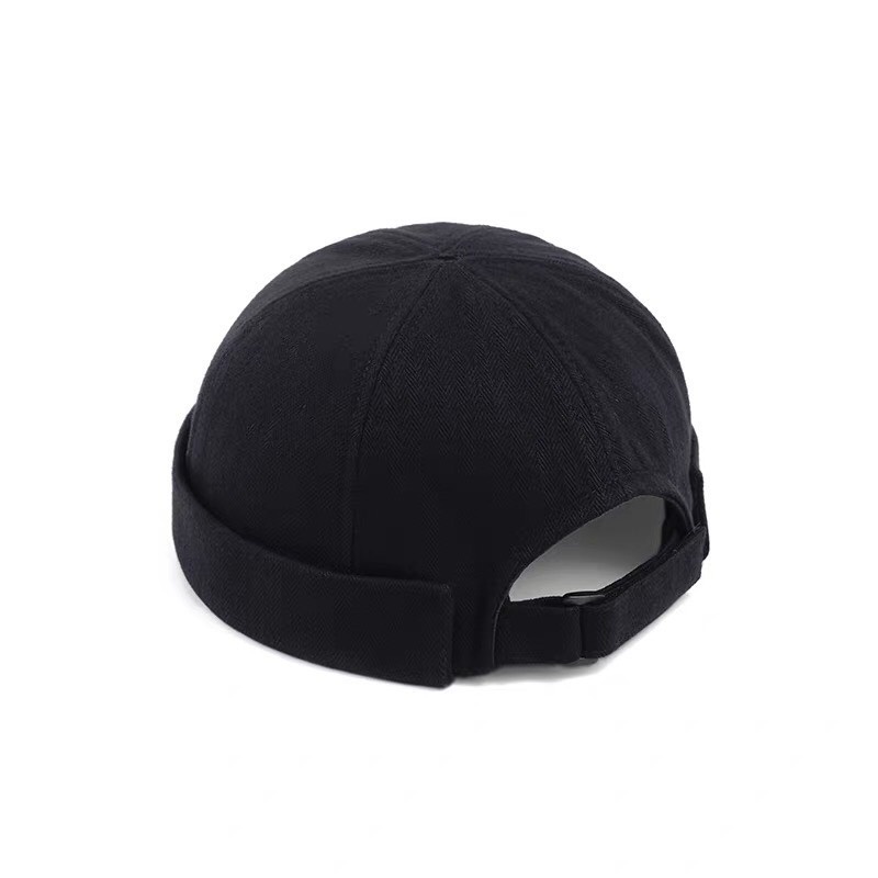 Mũ Miki Thuỷ Thủ Jengiang trơn phong cách retro - Nón tròn nam nữ cotton kiểu dáng đơn giản