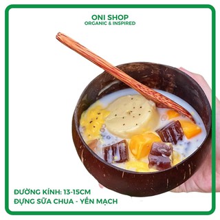 Bát gáo dừa✨LOẠI XUẤT KHẨU,BÓNG ĐEN✨đựng kem sữa chua yến mạch ngũ cốc granola trộn mặt nạ đắp mặt OniShop