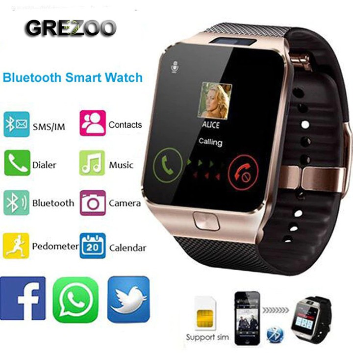 ĐỒNG HỒ THÔNG MINH LẮP SIM  NGHE GỌI, CHỤP ẢNH - DZ09  - SMART WATCH