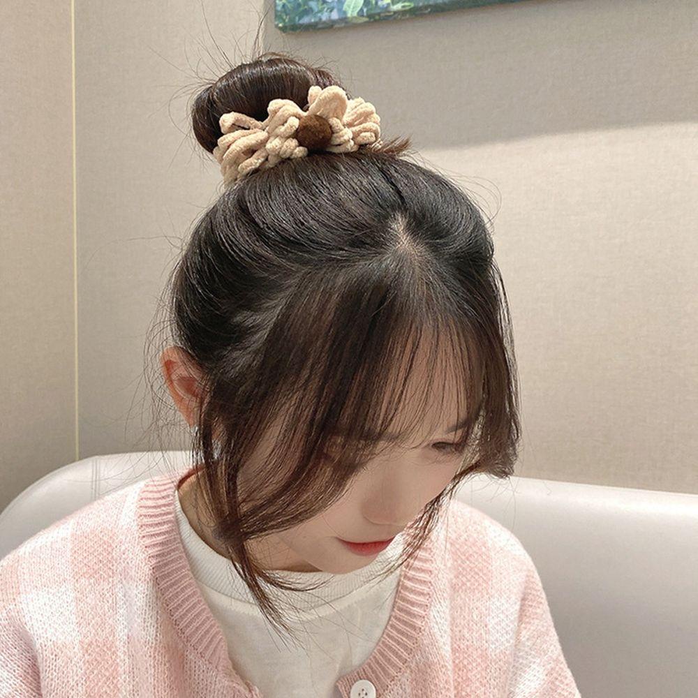 Dây Cột Tóc Co Giãn Bản Rộng Đính Nơ Phong Cách Hàn Quốc Cho Nữ