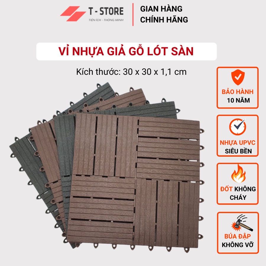 STYLE Tấm Lót Sàn 12 NAN Thế Hệ Mới, Chống Trơn Trượt Nhà Tắm, Ban Công, Bể Bơi, Sân vườn, Sân Thượng