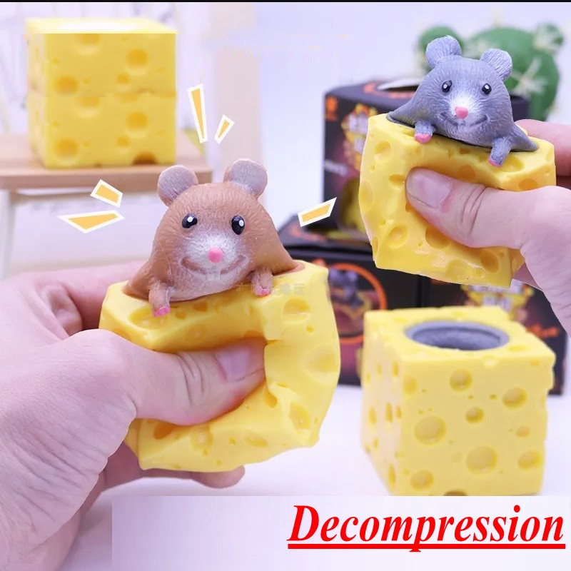 1 Đồ Chơi Bóp Mềm Hình Miếng Phô Mai Dễ Thương Có Nhạc