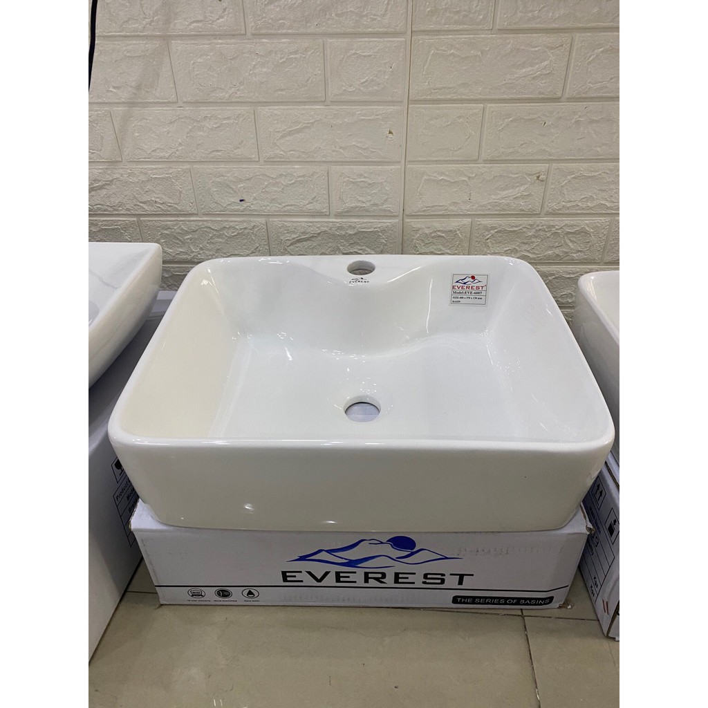 chậu lavabo đặt bàn EVERET men nano sứ sáng bóng | BigBuy360 - bigbuy360.vn