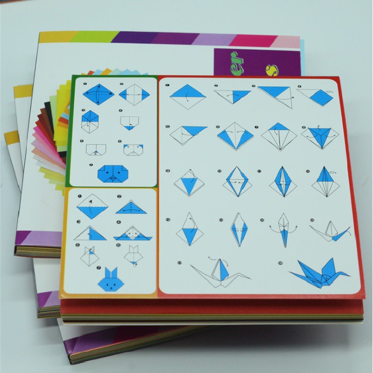Giấy Gấp Origami 50 Màu 250 Tờ 15x15cm (2 Mặt Đều Có Màu)(Mua Trên 2 Sản Phẩm Có Quà KM)