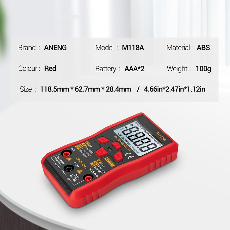 Đồng Hồ Vạn Năng Điện Tử Thông Minh Mini M118A Rms 6000