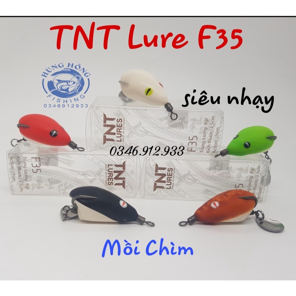 TNT LURES Mồi Câu Lure Nhái Hơi F35_Mồi Nhái Hơi Chìm F35