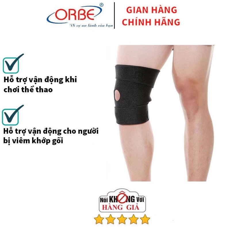 ❤Băng thun gối đai hỗ trợ cố định quấn bó khớp đầu gối co giãn Orbe H1 size s m l Băng thun gối đai bó gối H1 orbe