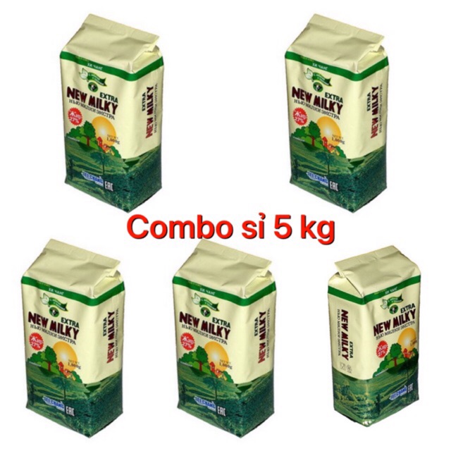 Combo 5túi =5 kg sữa béo nga extra new milky 1kg/ túi date xa hàng chuẩn xịn loại 1