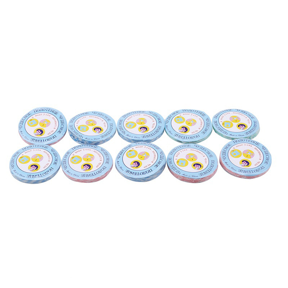 Set 10 Khăn Mặt Dạng Nén Dùng Một Lần Tiện Dụng Khi Đi Du Lịch