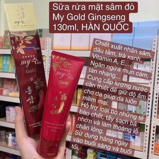 Sữa rửa mặt hồng sâm đỏ My Gold