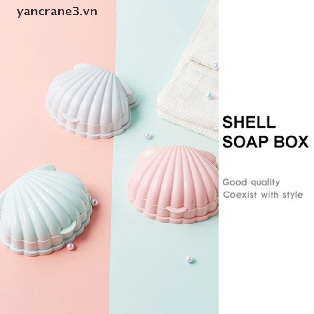 1 hộp đựng xà phòng hình vỏ sò thiết kế nhỏ gọn tiện dụng cho nhà tắm {yancrane3.vn}