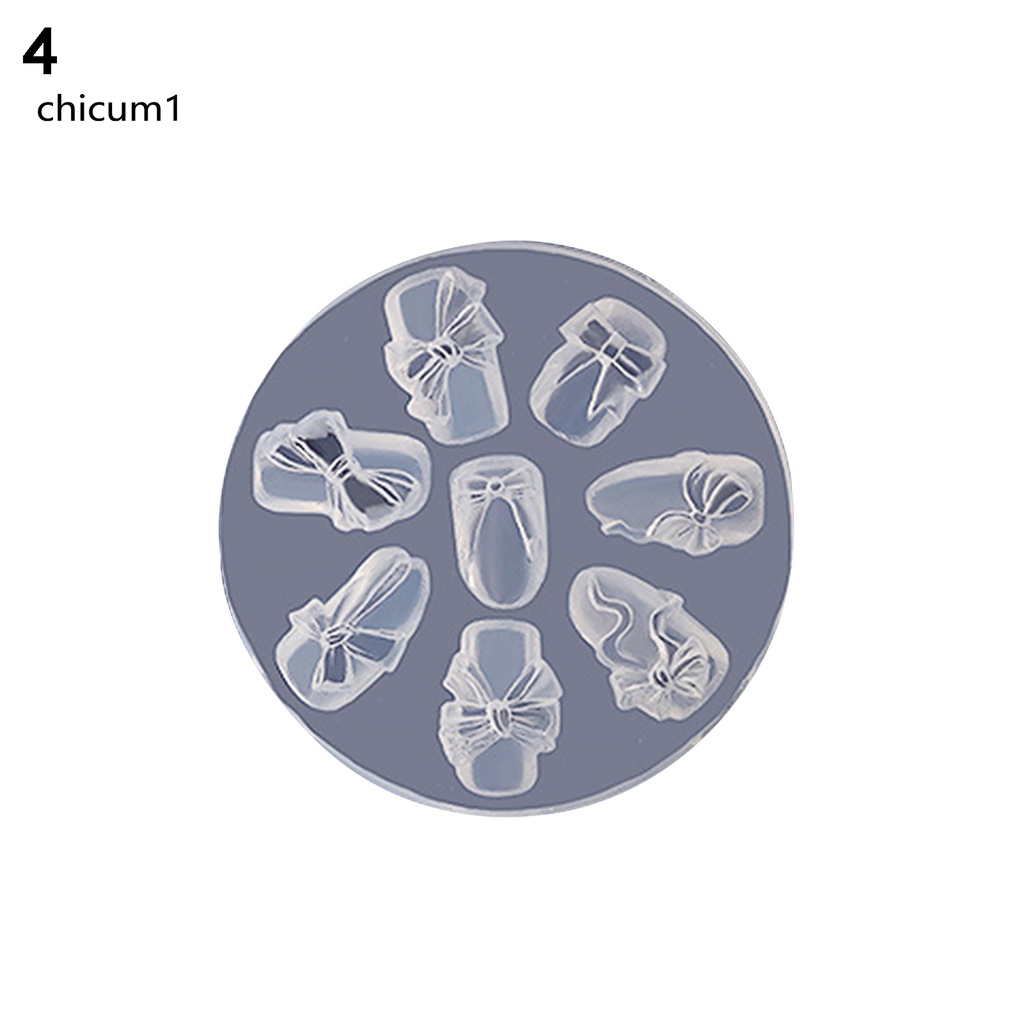 [Hàng mới về] Khuôn làm nơ trang trí móng tay mini mềm co giãn xinh xắn thời trang