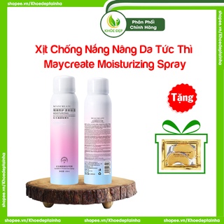 Xịt chống nắng trắng da, dưỡng ẩm, xịt chống nắng nâng tone Maycreate Moisturizing Spray