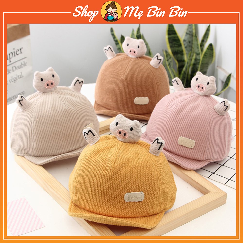 Mũ cho bé Trai, bé Gái hình chú Heo, Hươu xinh xắn nhiều màu dễ thương