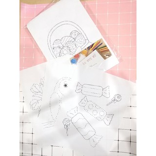 [ Xả Kho] Bộ 100 Tranh tô màu, nối nét các nhân vật hoạt hình cho bé . khổ A4