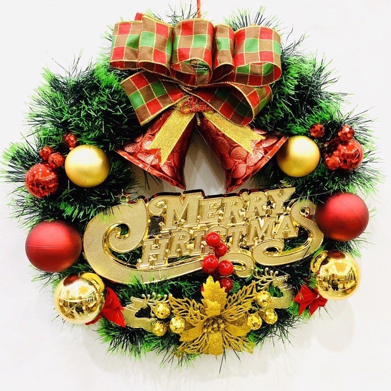 Vòng nguyệt quế trang trí noel size 30cm - HN3
