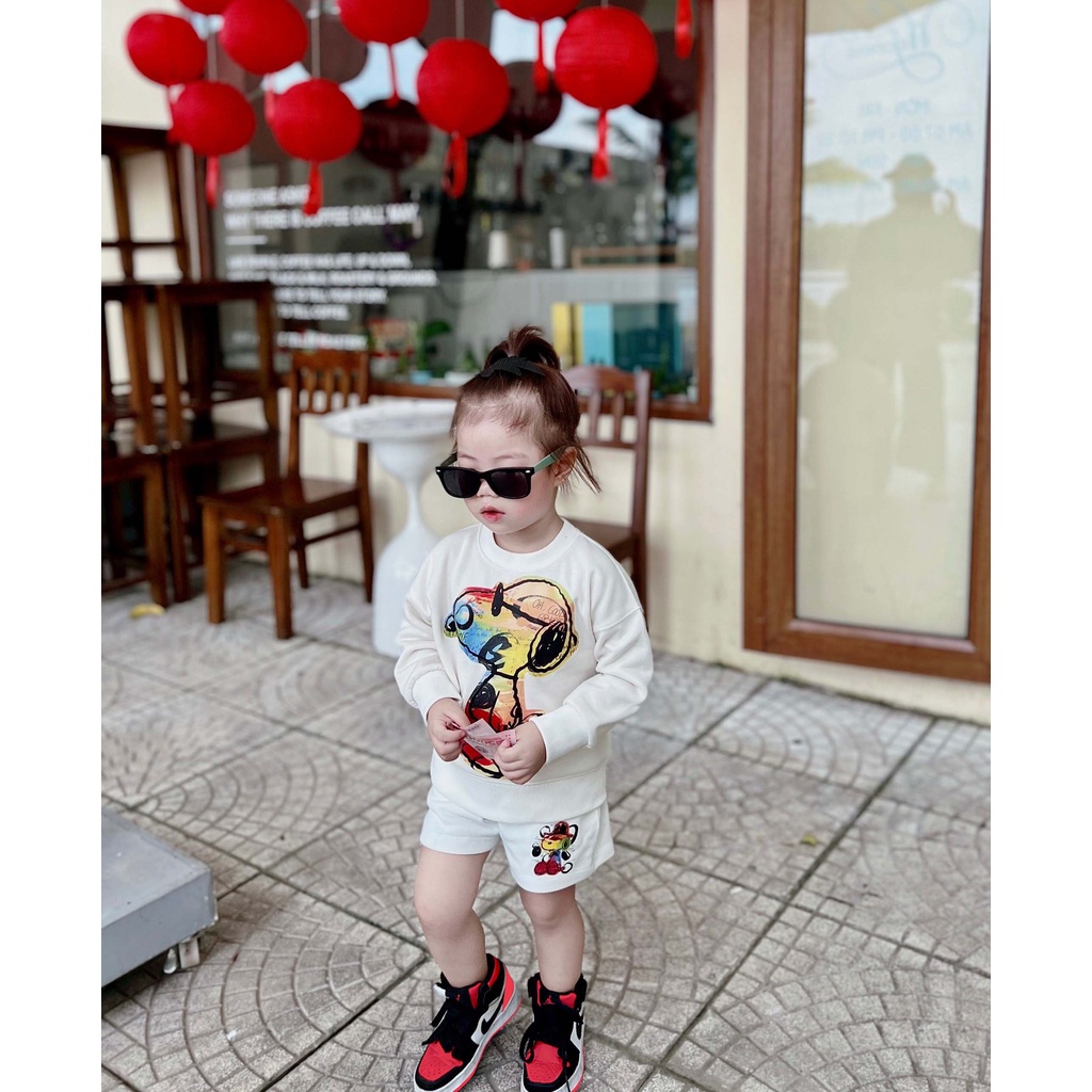 Set áo nỉ basic sopy cho bé , bộ quần áo trẻ em unisex , Kid_genZ