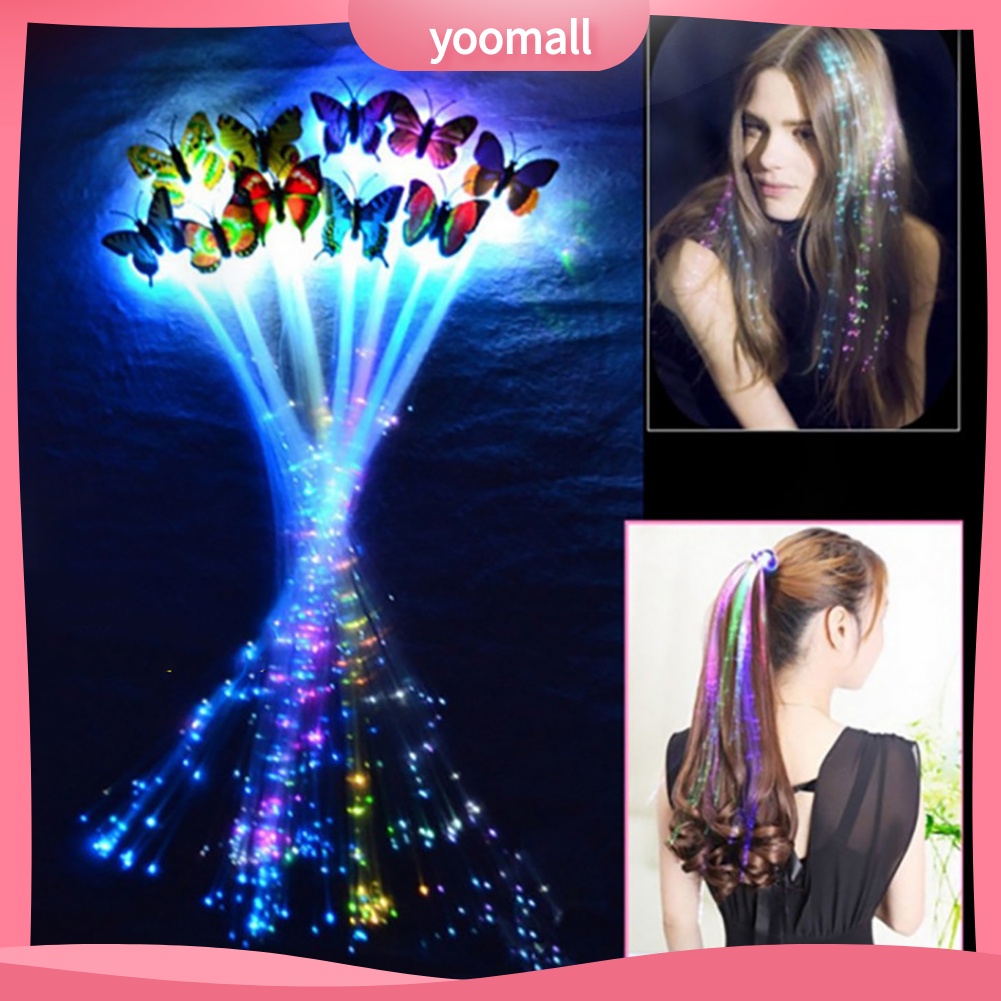 Kẹp tóc đèn LED hình bướm xinh xắn cho nữ