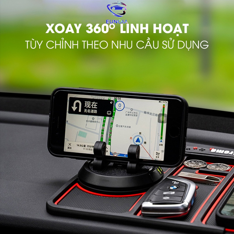 Giá Đỡ Điện Thoại Trên Ô Tô, Chống Trượt, Xoay 360 độ, Có Bảng Số Điện Thoại - thảm đt đặt taplo ô tô | BigBuy360 - bigbuy360.vn