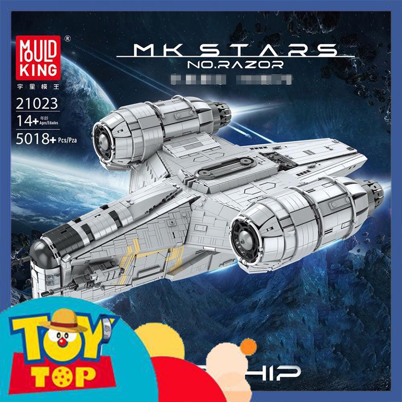 Đồ chơi lắp ráp Starship ghép Star Wars tàu du hành vũ trụ phi thuyền Razor xếp hình Mould King 21023