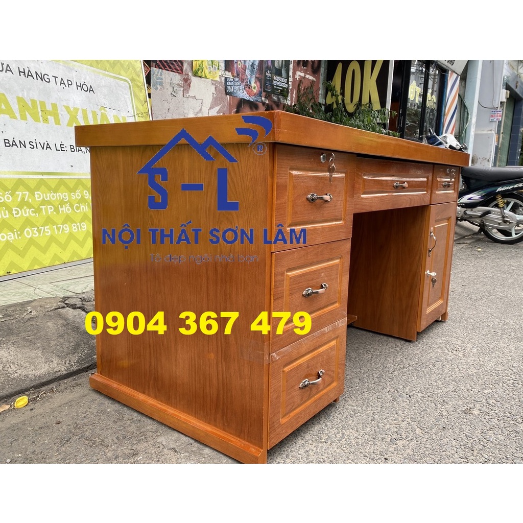 Bàn làm việc gỗ nguyên khối 1m6 bàn giám đốc lớn