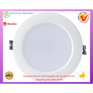 Đèn âm trần đế nhựa gắn trần, ốp trần Rạng Đông 7W  AT06L 90/7W