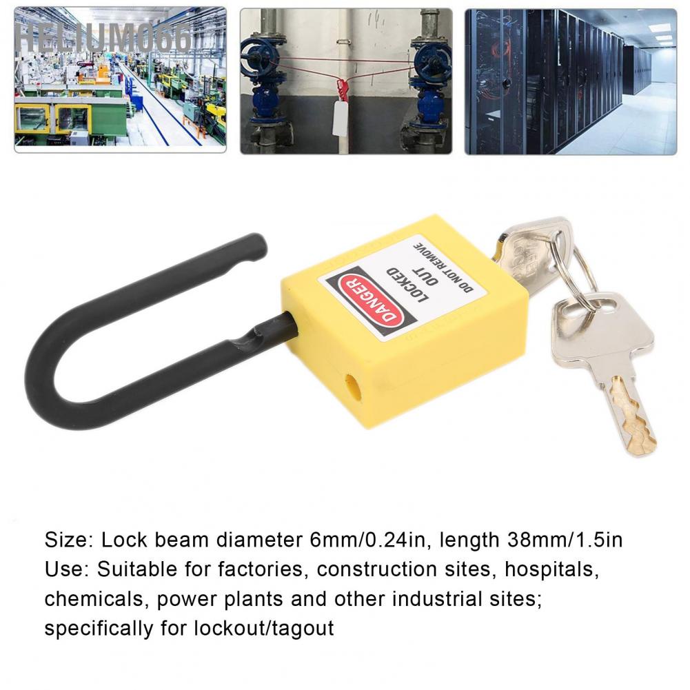 10 Bộ Khóa 38mm Lockout Lock Chống bụi Nylon Kỹ thuật Công nghiệp Cách nhiệt cụ an ninh cho các nhà máy Helium066