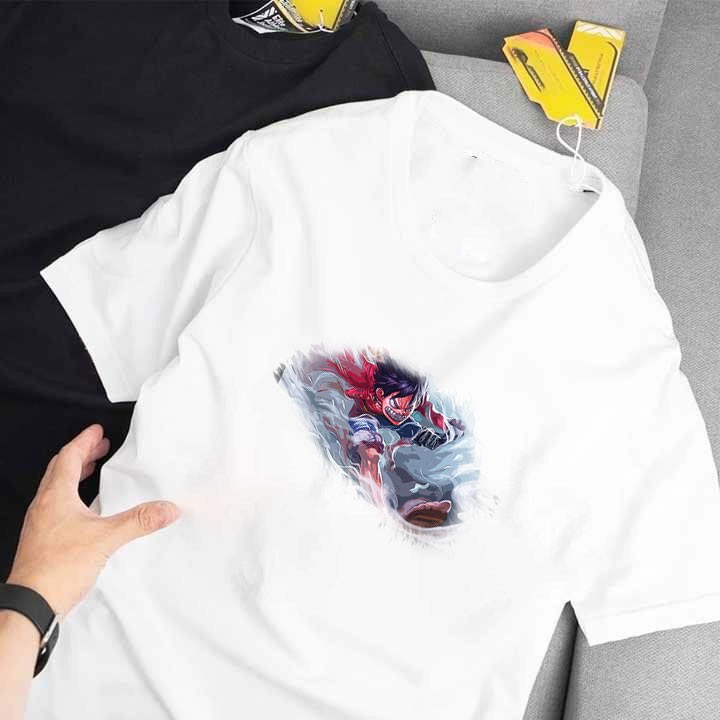 ÁO THUN CỔ TRÒN TAY NGẮN Luffy - One Piece - ĐẢO HẢI TẶC-MŨ RƠM CÓ SIZE TRẺ EM IN HÌNH CÓ 1 KHÔNG 2 SIÊU HOT - 120669
