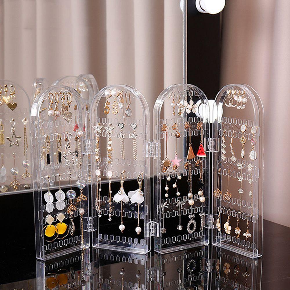 Cabezant earring display rack lưu trữ hàn quốc dây chuyền hữu ích cho bé gái màn hình gấp đồ trang sức bằng nhựa