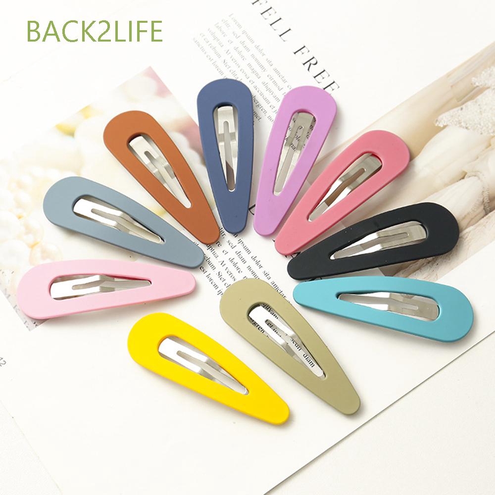 Kẹp Tóc Kim Loại Màu Trơn Thời Trang Cho Nữ