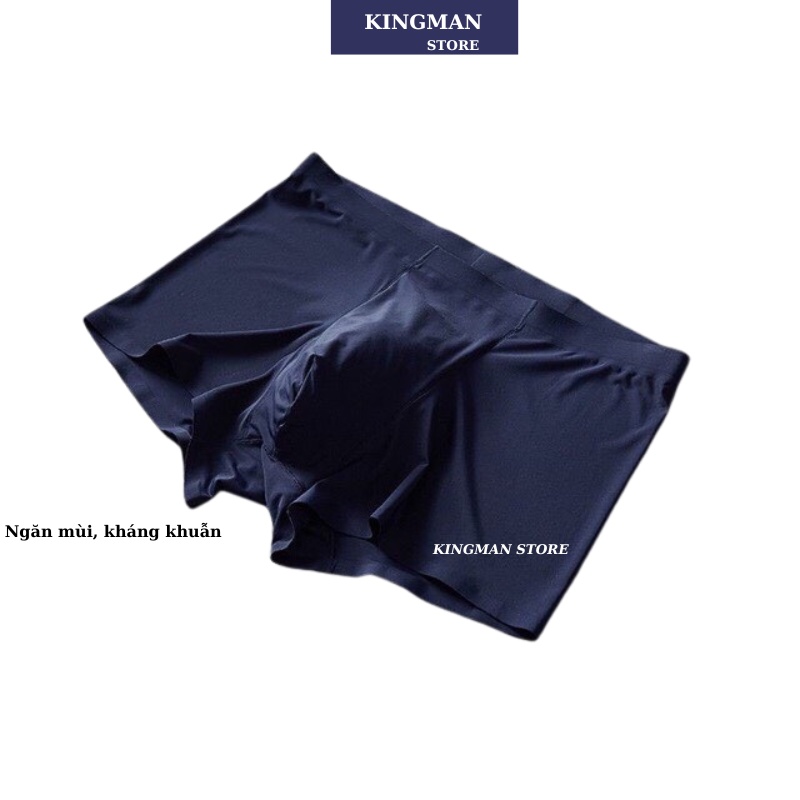 Quần Sịp Đùi Nam Thun Lạnh Lụa Sữa Cao Cấp , Quần Lót Nam Boxer Thun Lạnh Ngăn Mùi Kháng Khuẩn KINGMAN