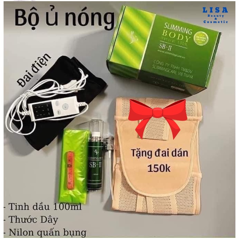 Bộ Ủ Nóng Tan Mỡ Slimming Body 2 Với Đai Điện Cải Tiến,Giảm Mỡ tay chân Bụng,Đánh Bay Mỡ Thừa