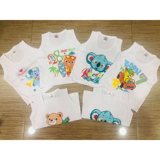 [THUN COTTON] Áo ba lỗ trắng MINAS(3-24kg)