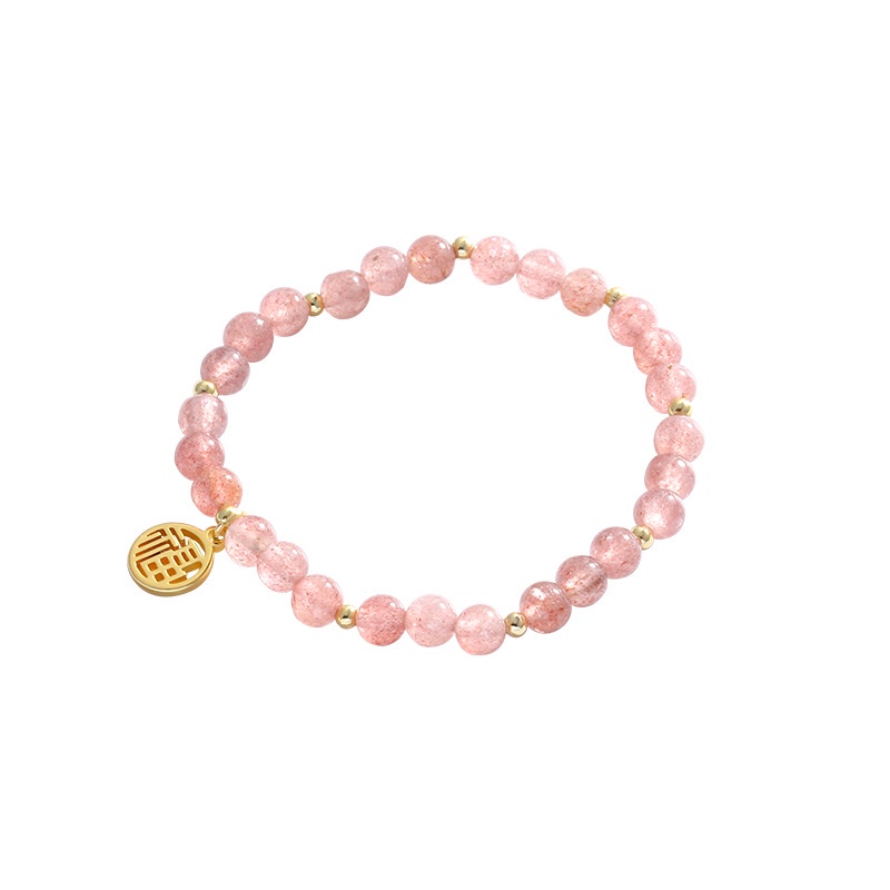 Vòng Tay Đính Pha Lê Hình Quả Dâu Thời Trang Mùa Hè Cho Nữ