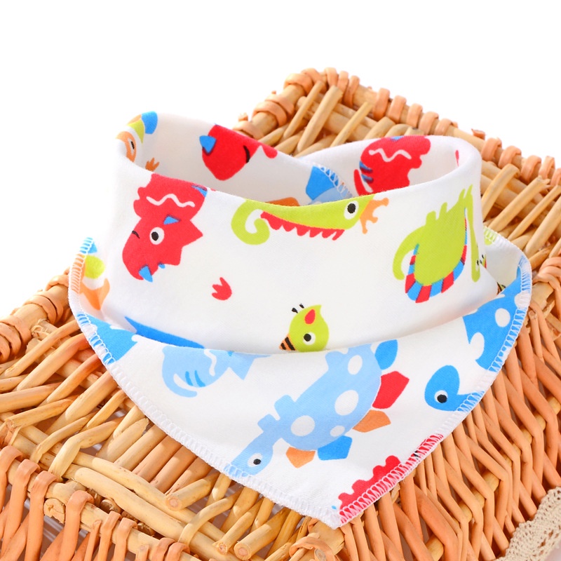 1 Yếm Ăn Tam Giác Vải Cotton Cho Bé