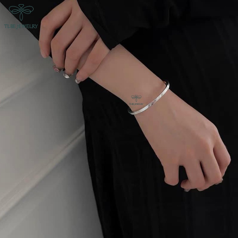 Lắc tay bạc TLEE cuff nam nữ đeo cá tính TleeJewelry LT0137