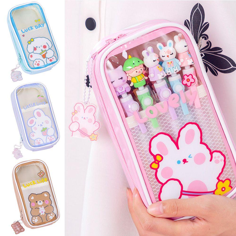 Bóp Viết Trong Suốt Họa Tiết Hoạt Hình Đáng Yêu Sáng Tạo Kat1