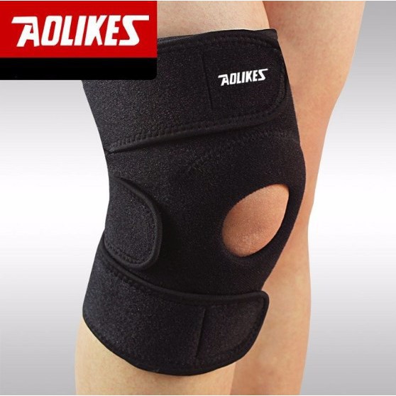 Băng bảo vệ đầu gối thể thao, bó gối cuốn hỗ trợ chính hãng Aolikes 7616 chinhang