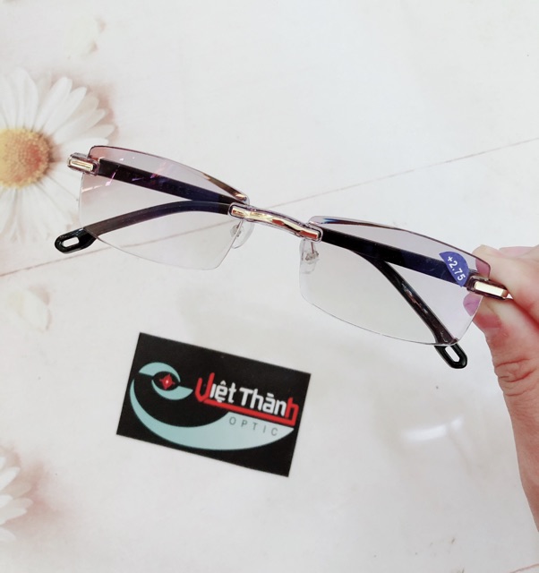HCM mắt Kính lão dẻo không viền chống ánh sáng xanh kính viễn thị cho ngừoi già đọc sách xem điện thoại L09