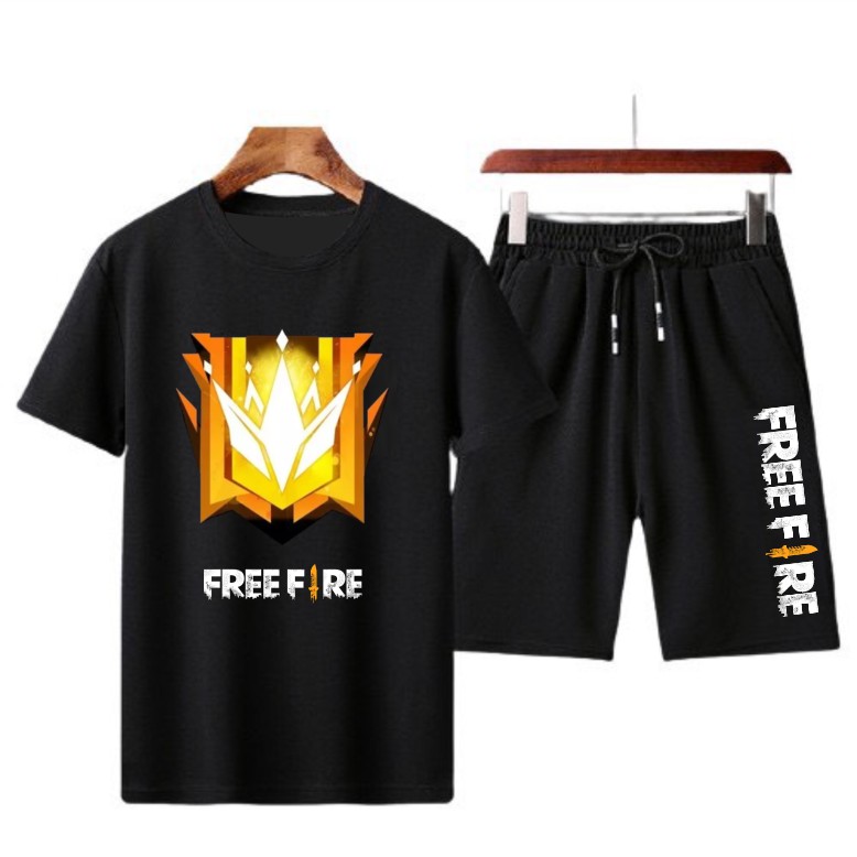 Bộ Nam Hè free fire in logo rank thách đấu hàng handmade Áo Game Sam Shop