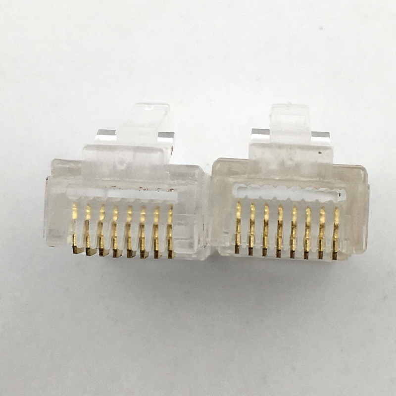 Hạt mạng xuyên thấu Cat5/5E/Cat6 đồng nguyên chất rj45 - lọ 100 con