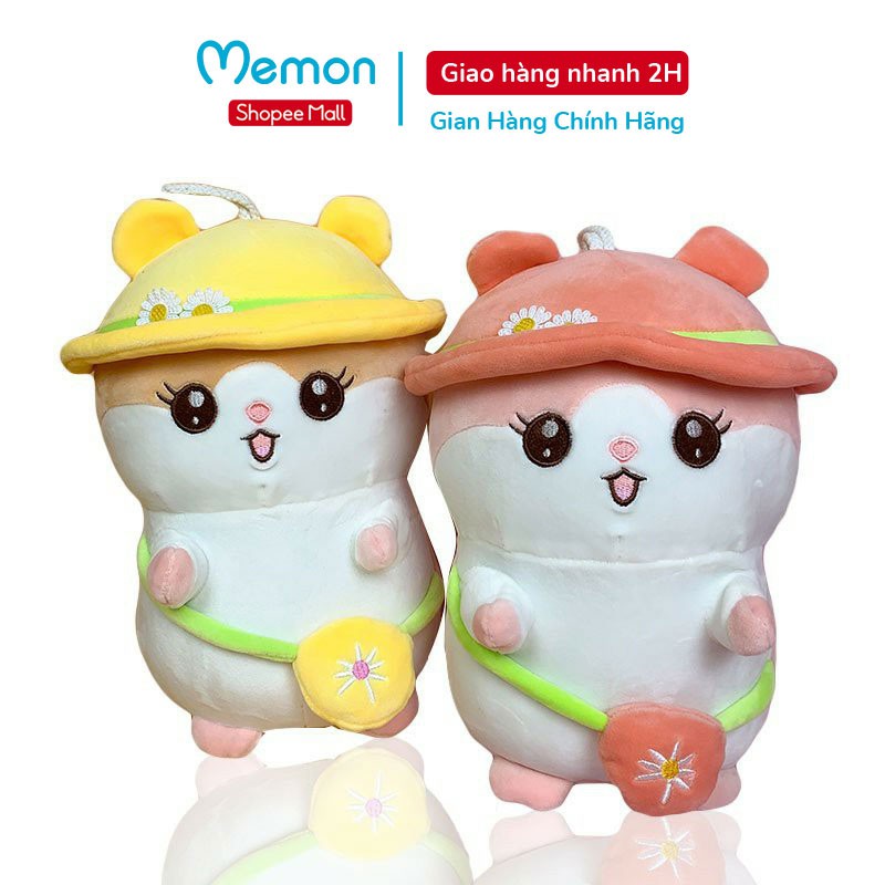 Gấu Bông Chuột Mũ Hoa Cao Cấp Memon