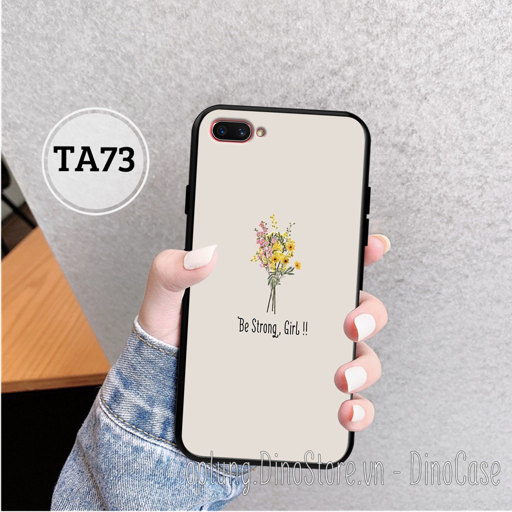 Ốp lưng điện thoại Oppo A3s/A1k - Realme C1/C2 - Ốp lưng basic in hình hoa xinh quote nữ tính dễ thương.