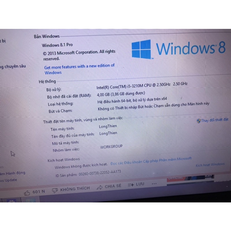 Laptop dell Insprion 15R 7520 i5/4gb/320gb màn hình to loa khủng