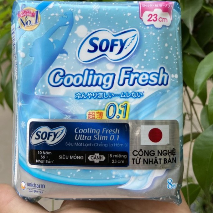 BĂNG VỆ SINH SOFY COOLING FRESH UTRAL 0.1 23CM- 8 miếng